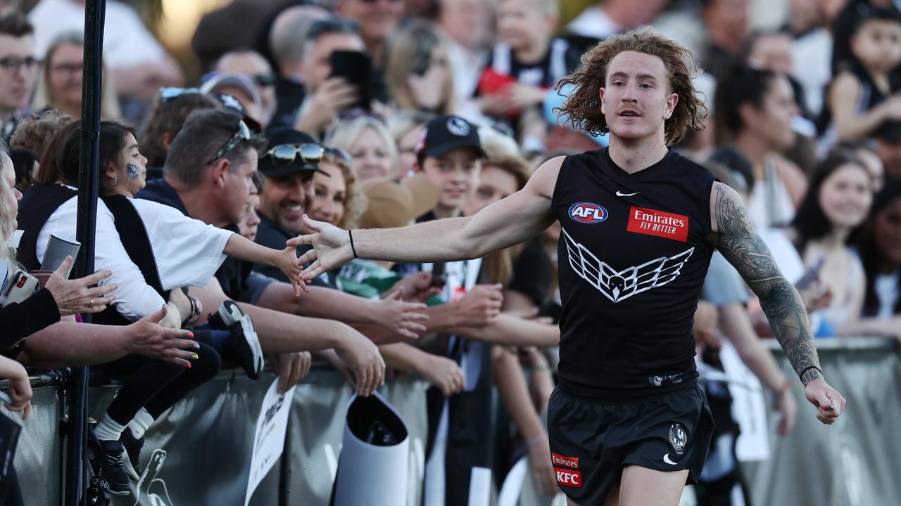 Beau McCreery went from working a jackhammer to playing in the AFL. Picture: Michael Klein