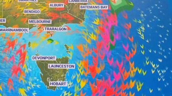 Tasmania could be soaked by a ‘months’ worth of rain’ over the weekend. Picture: Sky Weather