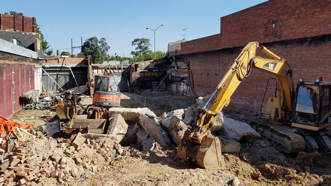 Demolition has started at the former Club Dakota site in Ringwood. Picture: Kiel Egging