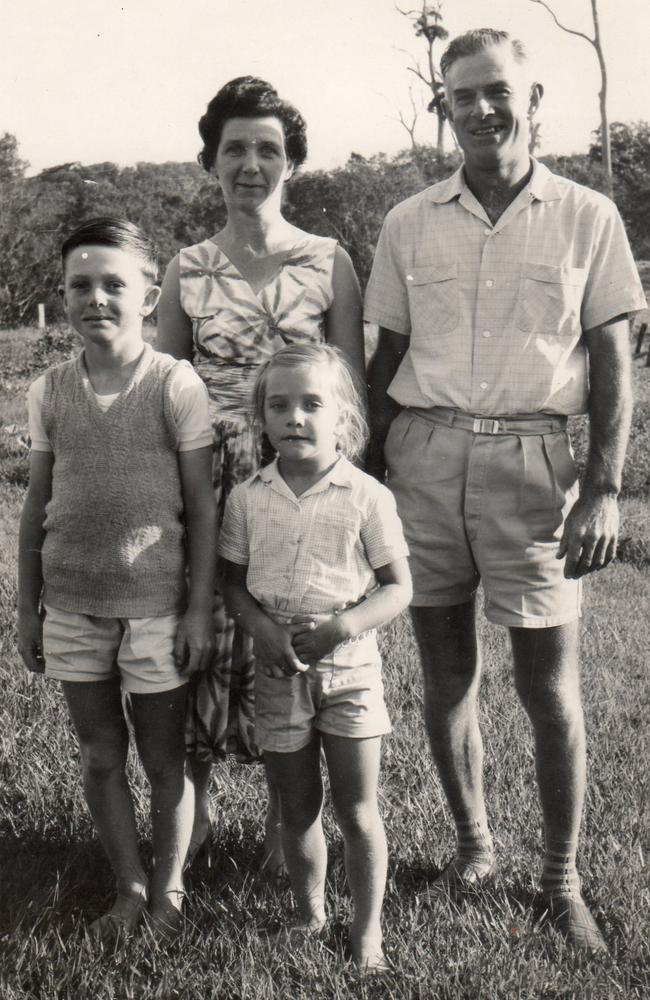 Norma Wood with husband Basil Dudley Wood and their two eldest children Ian and Sharon at their Crediton dairy farm. Picture: Contributed