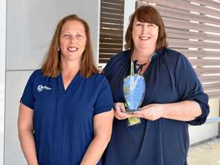 RECOGNISED: The Pyjama Foundation Central Queensland coordinator Andrea Patrick and Central Queensland 2019 Pyjama Angel of the Year Lisa Crompton. Picture: Jessica Perkins