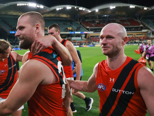 The Bombers were warned about associates of Nick Hind and Jake Stringer. Picture: James Elsby/AFL Photos via Getty Images