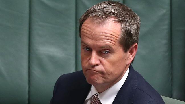 Not happy PM ... Opposition Leader Bill Shorten in Question Time in the House of Representatives. Picture: Kym Smith