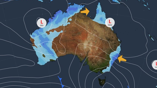 A tropical cyclone is threatening to hit Western Australia, bringing wild weather, heavy rain and battering winds along with it. Picture: Weatherzone