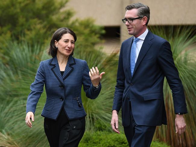 Ms Berejiklian was praised for her early management of the health crisis, with Prime Minister Scott Morrison calling her the “gold standard” for tackling the pandemic. Picture: AAP Image/Joel Carrett