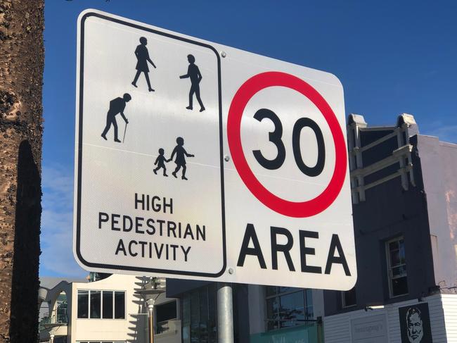 Beau Osborne-Bradley drove the Nissan Pulsar at 103km/h through the new 30 km/h speed zone along North Steyne at Manly. Picture: Julie Cross