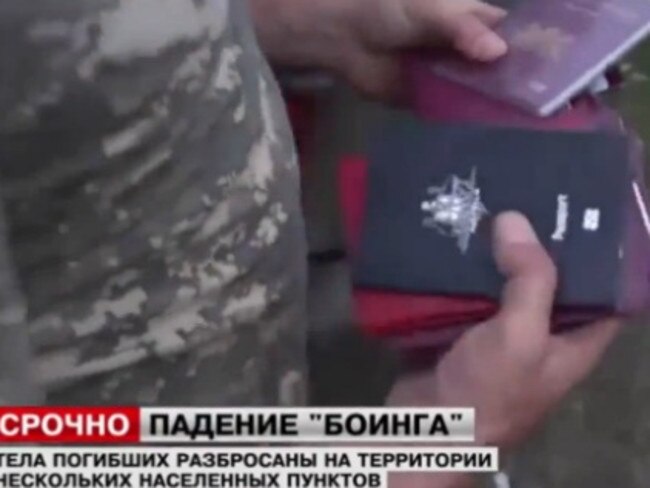 Australian passport found at Malaysia Airlines wreckage site. Photo: Live Leak