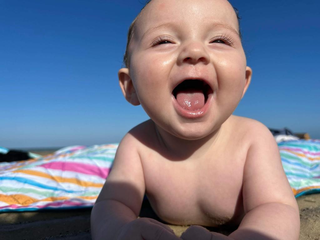 Cooper-Lee Rushby. 10 months old. Cooper-Lee is our curly haired crazy boy. Cooper loves to eat and dance to The Wiggles with his mummy.