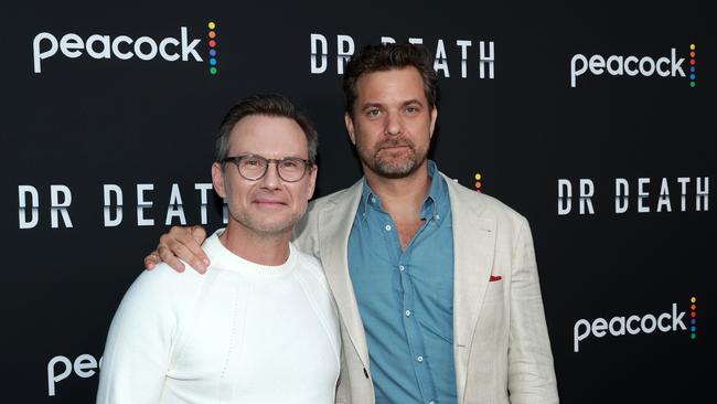 Jackson at the Dr Death premiere with co-star Christian Slater. Picture: Matt Winkelmeyer/Getty Images