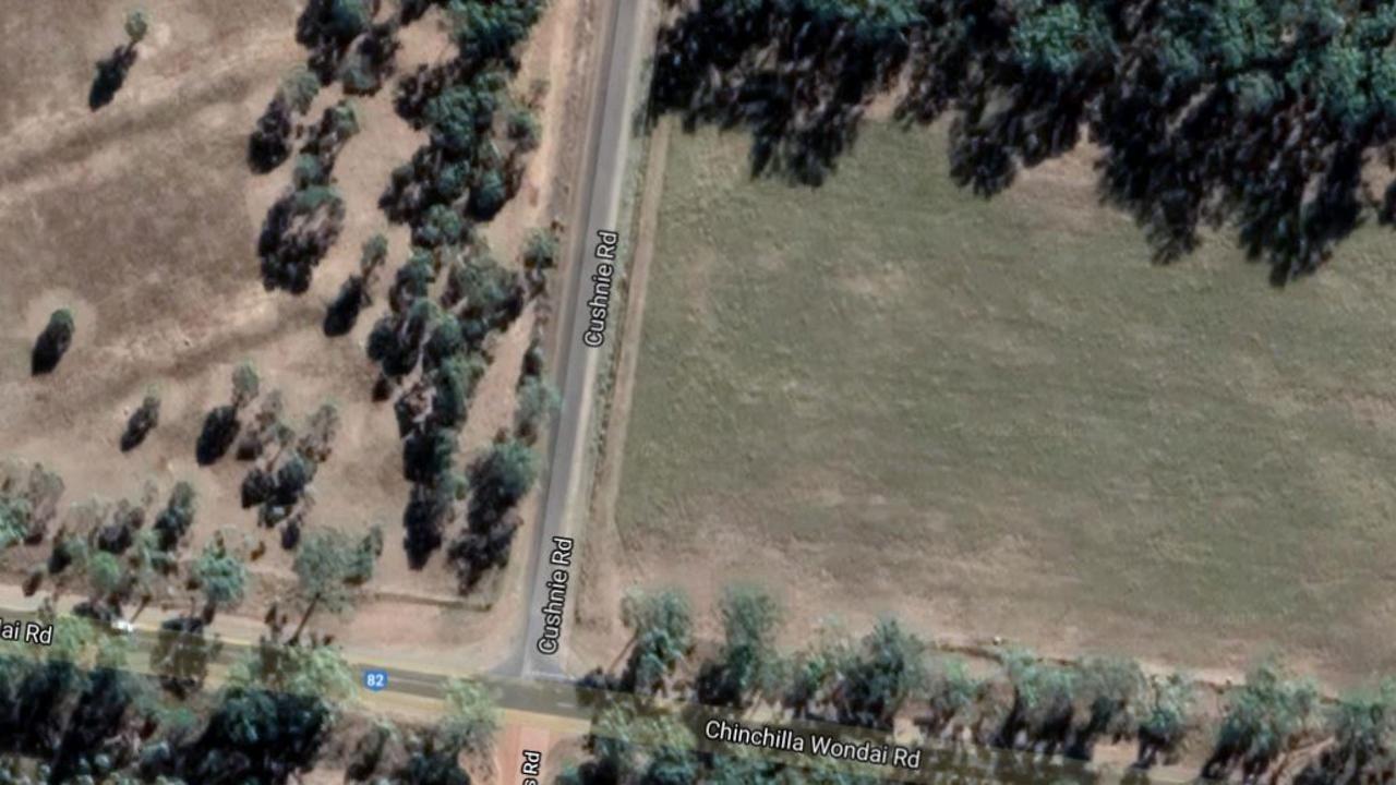 Intersection of Cuchnie Rd and Chinchilla – Wondai Rd at Cushnie.