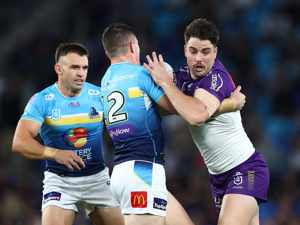 Trent Loiero is another valuable cog in the Melbourne forward pack. Picture: Chris Hyde/Getty Images