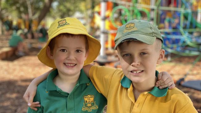 Westlawn Public School students meet up with their buddies.