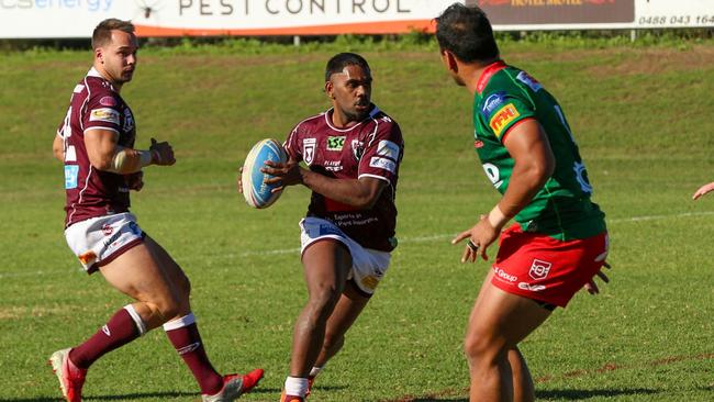 Shallin Fuller while playing for Burleigh in 2021. Picture: QRL Media / Jorja Brinums