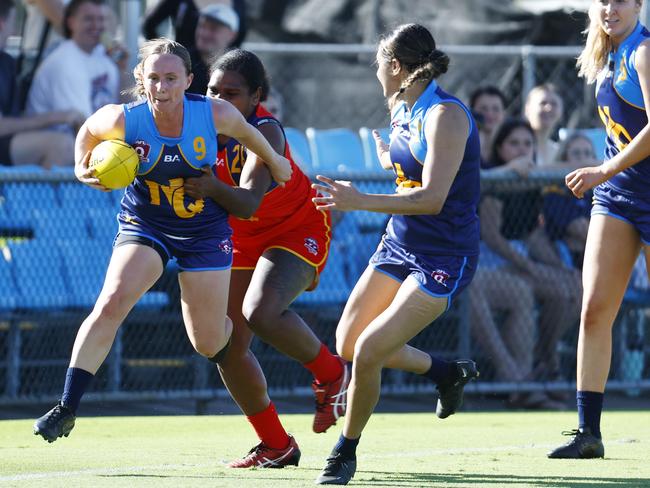 Amy Mill, pictured in last year’s intrastate clash, will line up for a third time with North Queensland. Picture: Brendan Radke