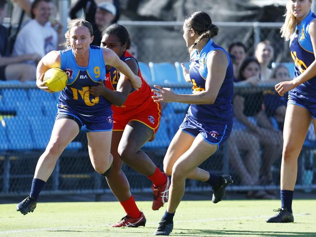 Amy Mill, pictured in last year’s intrastate clash, will line up for a third time with North Queensland. Picture: Brendan Radke