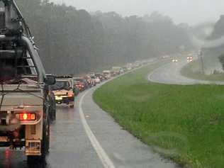 GRIDLOCK: School holiday traffic in the wet will make for a grinding afternoon drive on the Bruce Highway. Picture: John McCutcheon