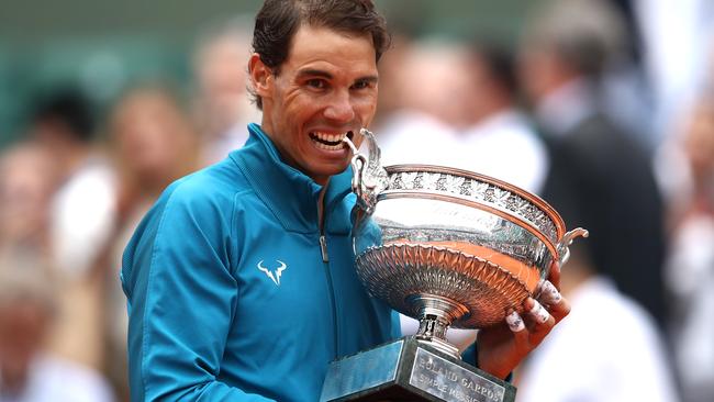 Rafael Nadal secured yet another French Open trophy last year. Picture: Getty Images