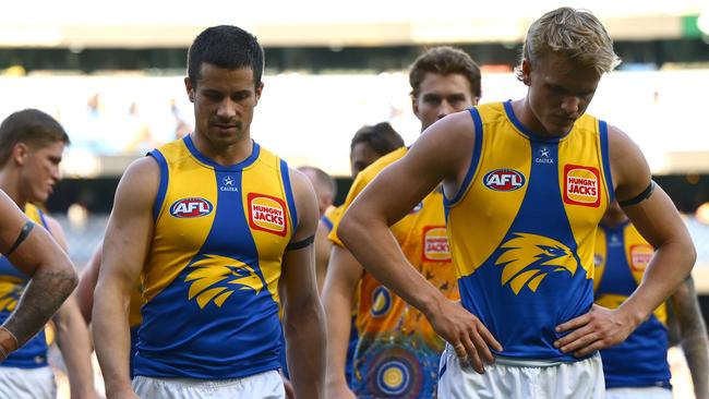 There’s not a lot to smile about at the West Coast Eagles. (Photo by Quinn Rooney/Getty Images)