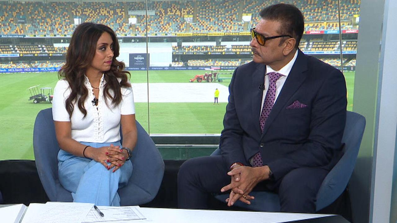 Isa Guha and Ravi Shastri on the Fox Cricket panel before day three of the third Test.