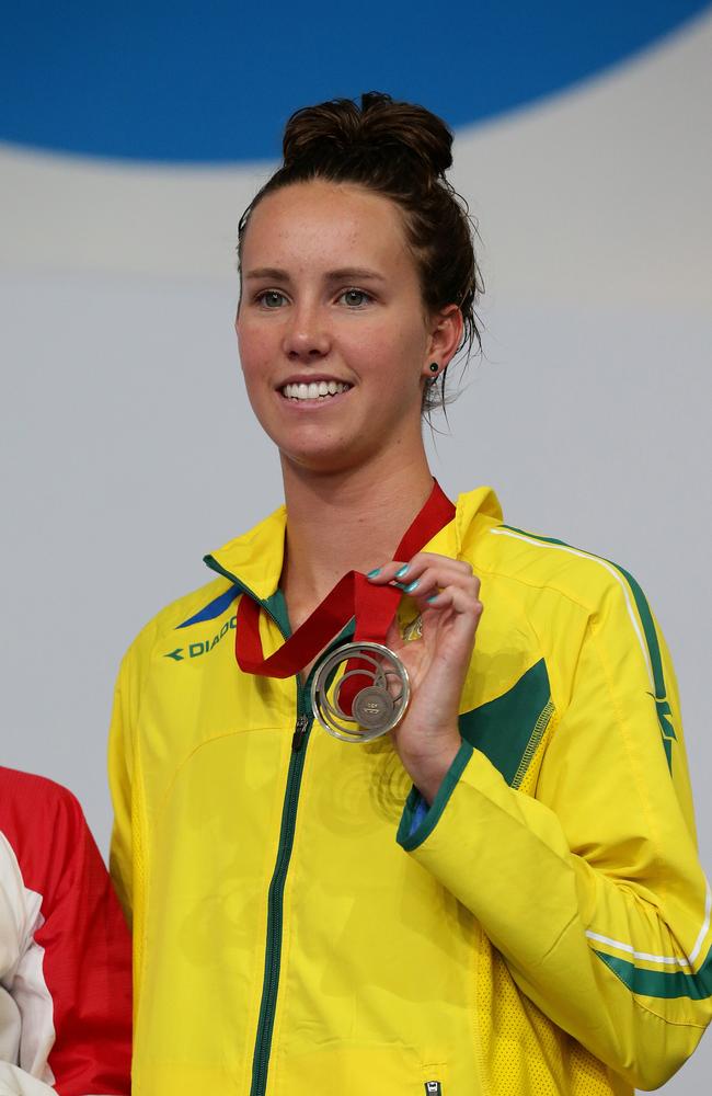 Emma McKeon with her 100m bronze medal at the 2014 Commonwealth Games in Glasgow. Picture: Adam Head