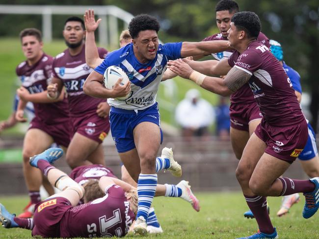 The Bulldogs don’t want to rush talented youngster Paul Alamoti. Picture: Julian Andrews