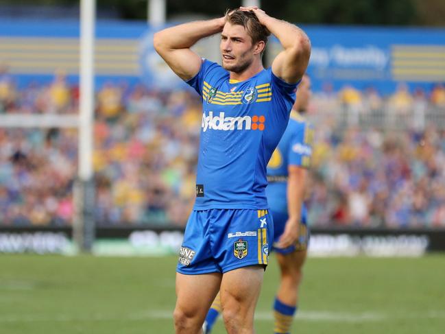 Kieran Foran at Parramatta Eels. Competition - NRL  PremiershipTeams - Parramatta Eels v Penrith PanthersDate  3rd or April 2016Venue  Pirtek Stadium Parramatta, Sydney, NSWPhotographer  Grant TrouvilleDescription -