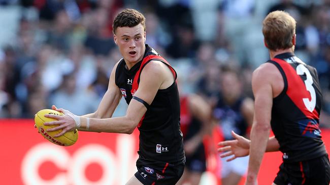 Will Nik Cox and his Essendon teammates experience the roar of the crowd when they take on Melbourne at the MCG next Saturday night? Picture: Michael Klein