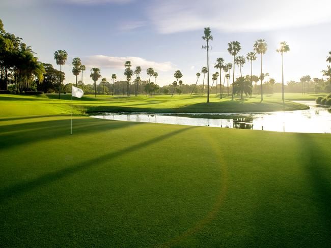 The 10th hole at The Palms Golf Course located at the Sanctuary Cove Golf &amp; Country Club. Picture: Supplied