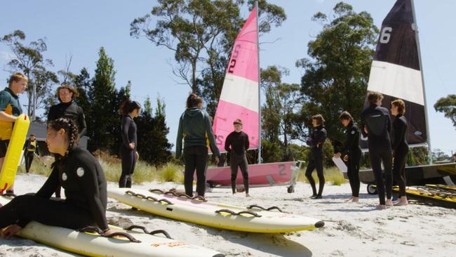 Triabunna District School students recently honoured late teacher Sean McCarthy, who implemented the school's outdoor education programs. Picture: Supplied