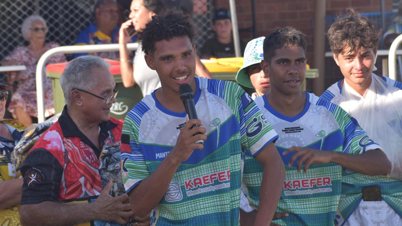 Under-17 grand final, Gladstone Ringers versus Woorabinda Warriors, at Warba Wangarunya Rugby League Carnival at Saleyards Park, Rockhampton, on January 24, 2025. Photo: Pam McKay