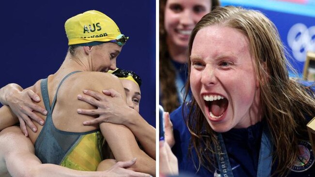 The USA won the swimming medal tally over Australia.