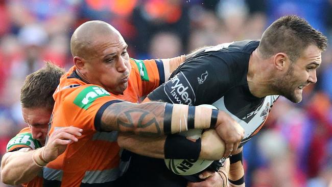 Tim Grant had his best game as Tiger.