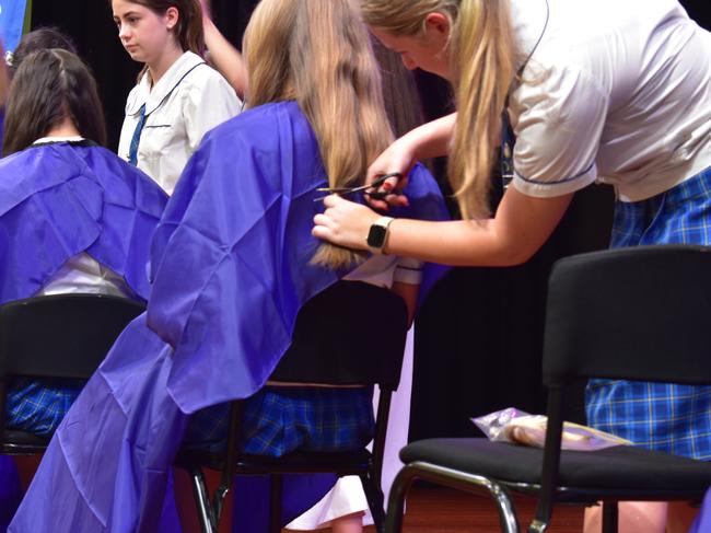 Year 12 students at Loreto College 'Rocked the Chop' for the Cancer Council's Ponytail Project.