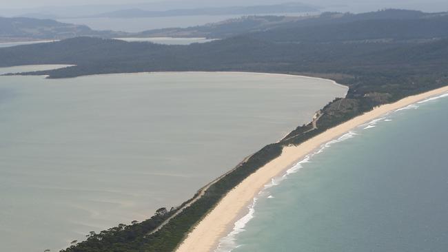 Aerial, Bruny Island Isthmus