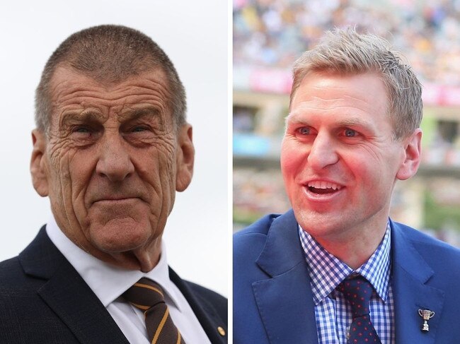 Kane Cornes and Jeff Kennett got into a heated argument. Picture: Getty Images