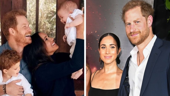 Harry and meghan have made a subtle change to their children's surnames. Picture: