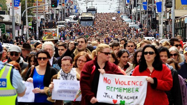 Thousands marched down Sydney Road in Jill Meagher’s memory.