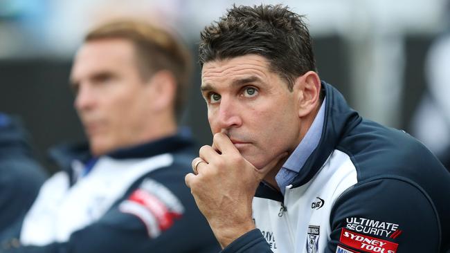 Canterbury coach Trent Barrett and his Bulldogs face a tough start to the season. NRL Imagery