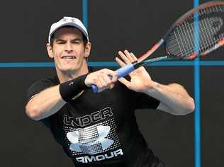 Andy Murray of Great Britain during a practice session ahead of the Australian Open. Picture: JULIAN SMITH