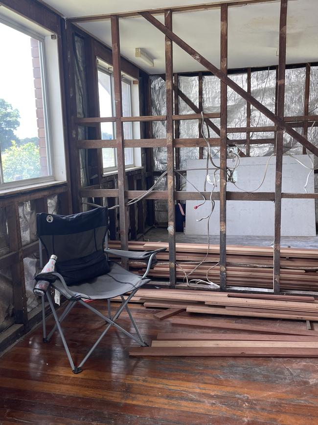 Damage inside the Delaney’s home.
