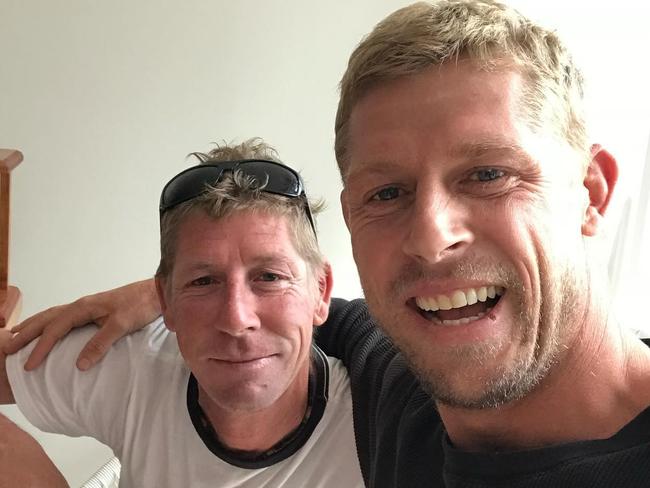 Aussie surfing icon Mick Fanning and his late brother, Ed. Picture: Instagram