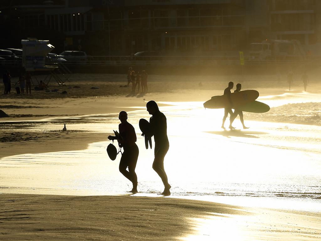 Beachgoers have ignored messages from local council to stay away on Sunday. Picture: Joel Carrett