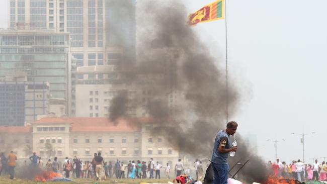 Civil unrest over rising prices and an economic crisis led to the resignation of Sri Lanka’s prime minister. Picture: Getty Images