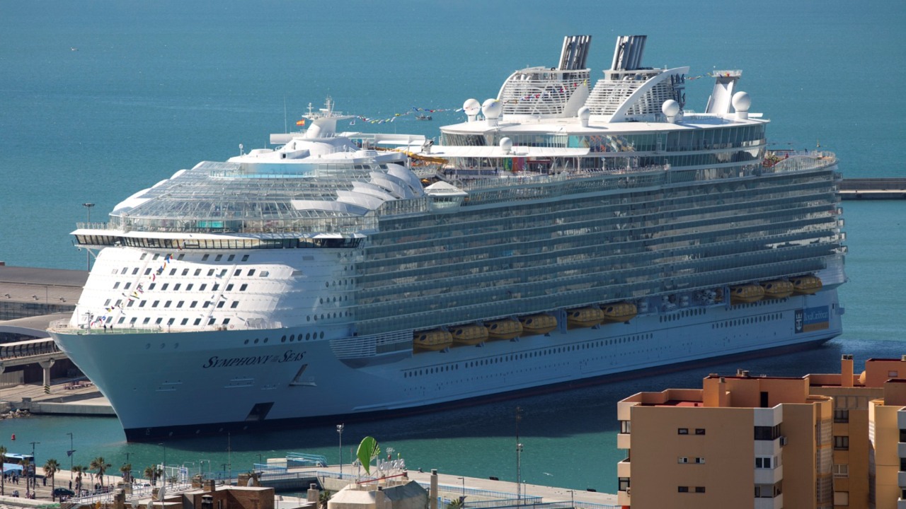 Largest cruise ship ever built sets sail in Barcelona