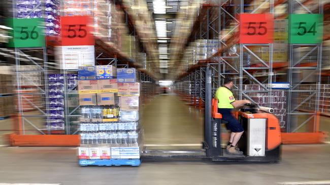 Coles is moving to smart warehouses. Picture: Tony Gough