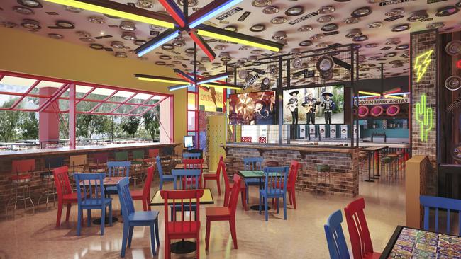 Artist's impression of El Camino Cantina, a popular Mexican restaurant group coming to the Gold Coast.