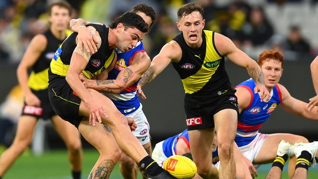 Tim Taranto’s kicking continues to let him down. Picture: Quinn Rooney/Getty Images