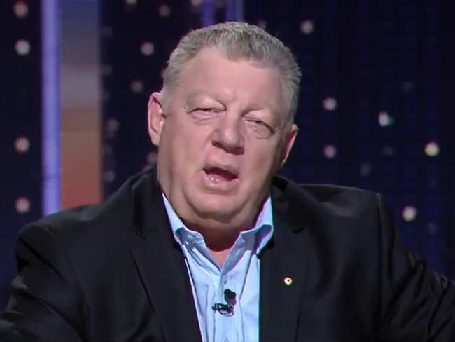 Phil Gould on Channel 9. Photo: Twitter, @WWOS.