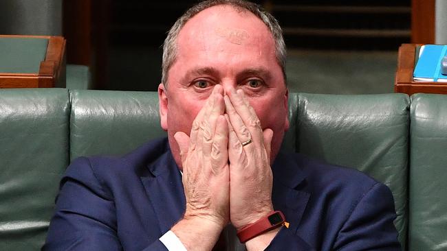 Barnaby Joyce has announced he will resign from his position as Nationals Party Leader and Deputy Prime Minster. Picture: AAP.