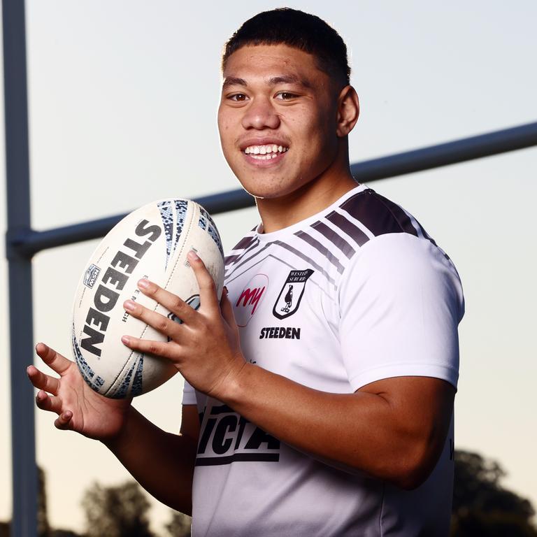 Kit Laulilii is growing into a leader at the Wests Tigers. Picture: Richard Dobson